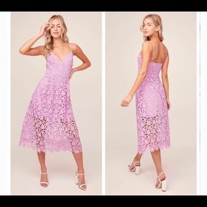 ASTR The Label Lace A Line Midi Dress